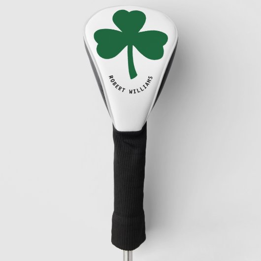 Shamrock Monogrammed Name Golfheadcover (Voorkant)
