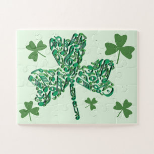 Shamrock-Muzieknoten Legpuzzel