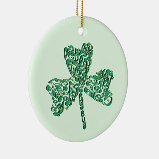 Shamrock Muzieknoten Ornament (Rechts)