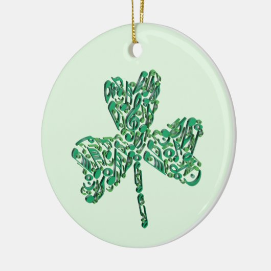 Shamrock Muzieknoten Ornament (Links)