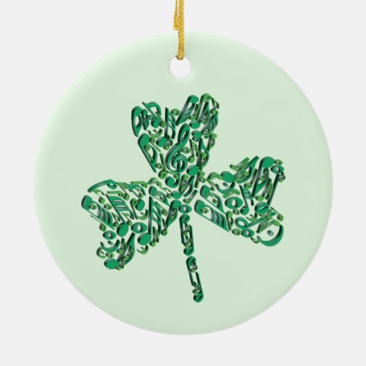 Shamrock Muzieknoten Ornament (Achterkant)