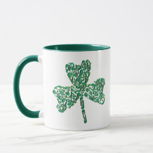 Shamrock Muzieknoten Ornament Mok
