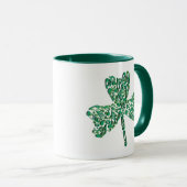 Shamrock Muzieknoten Ornament Mok (Voorkant rechts)