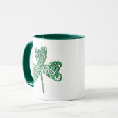 Shamrock Muzieknoten Ornament Mok (Voorkant links)