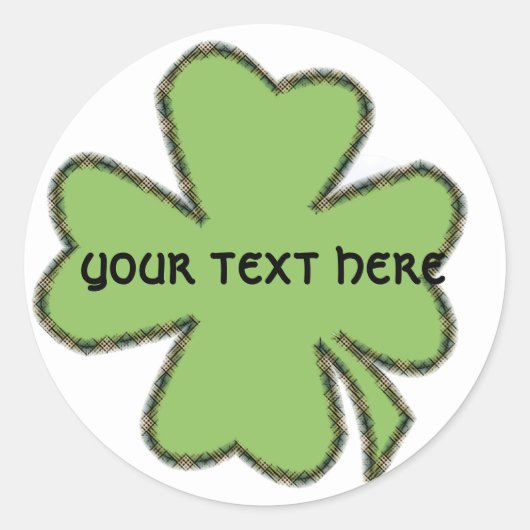Shamrock 'n Plaid Gepersonaliseerde Stickers (Voorkant)
