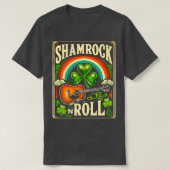 Shamrock n Roll Gitaar St Patricks Day Mannen Vrou T-shirt (Design voorkant)