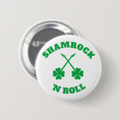 Shamrock 'n Roll Grunge Ronde Button 5,7 Cm (Voorkant /achterkant)