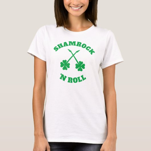 Shamrock 'n Roll Grunge T-shirt (Voorkant)