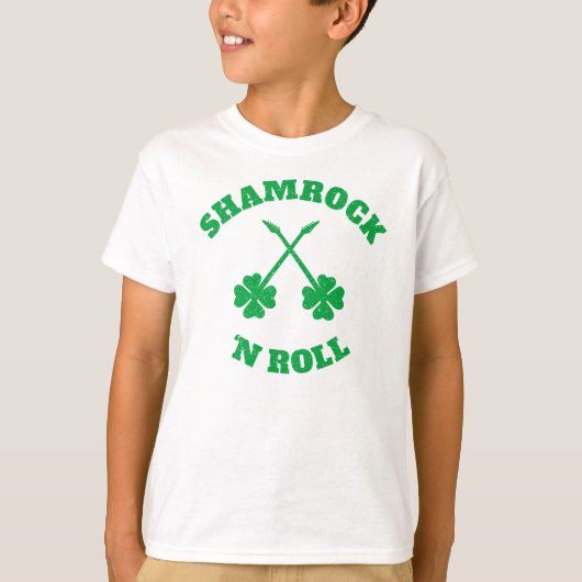 Shamrock 'n Roll Grunge T-shirt (Voorkant)