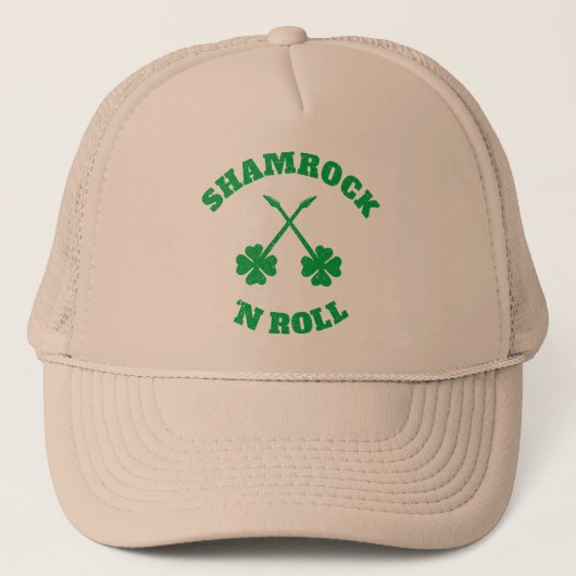 Shamrock 'n Roll Grunge Trucker Pet (Voorkant)