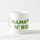 Shamrock n Roll St. Patrick Dag Koffiemok (Voorkant links)