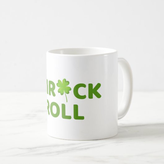 Shamrock n Roll St. Patrick Day Koffiemok (Voorkant rechts)