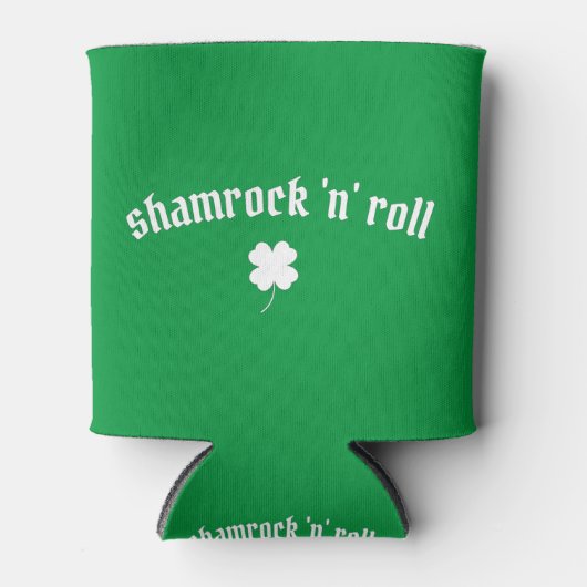Shamrock n roll St Patrick's Day Blikjeskoeler (Voorkant)