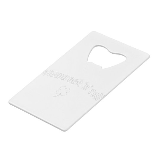 Shamrock n roll St Patrick's Day Creditkaart Flessenopener (Achterkant Gekanteld)