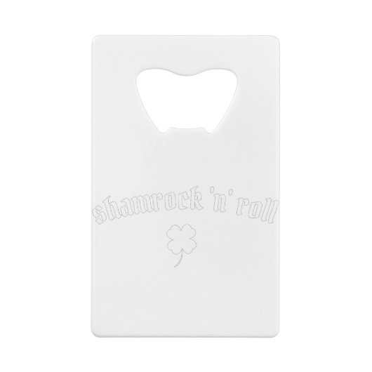 Shamrock n roll St Patrick's Day Creditkaart Flessenopener (Achterkant)