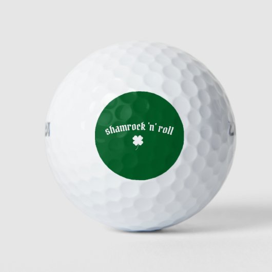 Shamrock n roll St Patrick's Day Golfballen (Voorkant)