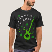 SHAMROCK N ROLL St Patricks Day Irish Music T-shirt (Voorkant)