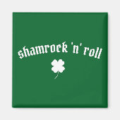 Shamrock n roll St Patrick's Day Magneet (Voorkant)