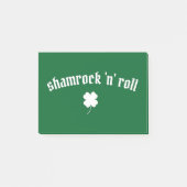 Shamrock n roll St Patrick's Day Post-it® Notes (Voorkant)