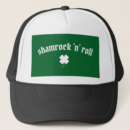 Shamrock n roll St Patrick's Day Trucker Pet (Voorkant)