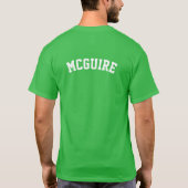 Shamrock Naam Front en BackK St Patrick's Day T-shirt (Achterkant)