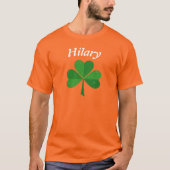 Shamrock Naam Voor en Achter St. Patrick's Dag T-shirt (Voorkant)