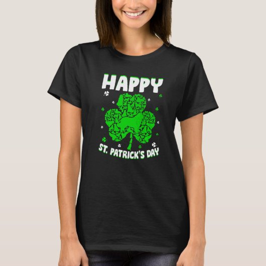 Shamrock Newfoundland Dog St Patrick S Day Irish C T-shirt (Voorkant)