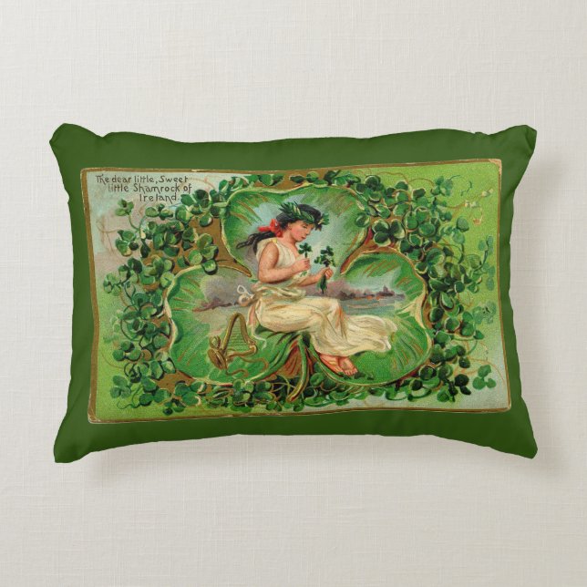 Shamrock of Ireland Accent Pillow Kussen (Voorkant)