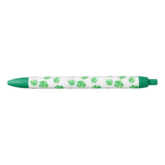 Shamrock of Shamrocks Green White Pens Blauwe Inkt Pen (Voorkant)