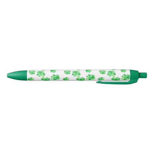 Shamrock of Shamrocks Green White Pens Blauwe Inkt Pen (Bodem)