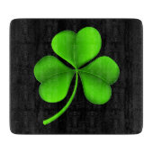 Shamrock on black cbcn snijplank (Voorkant)