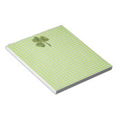 Shamrock on Green Gingham Notitieblok (Schuin)
