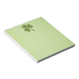 Shamrock on Green Gingham Notitieblok