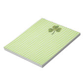 Shamrock on Green Gingham Notitieblok (Linkerzijde)
