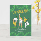 Shamrock On voor kleindochter St. Patrick's Band Kaart (Gele Bloem)