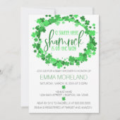 Shamrock onderweg, St Patrick's Day Baby shower Kaart (Voorkant)