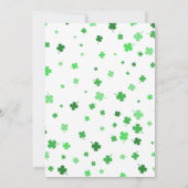 Shamrock onderweg, St Patrick's Day Baby shower Kaart (Achterkant)