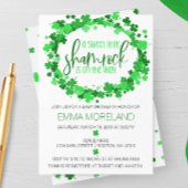 Shamrock onderweg, St Patrick's Day Baby shower Kaart