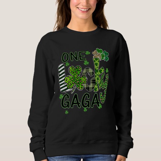 Shamrock One Lucky Gaga St Patrick's Day Trui (Voorkant)