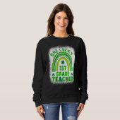 Shamrock One Lucky Teacher St Patricks Day Bleache Trui (Voorkant volledig)