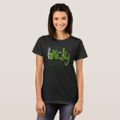 Shamrock One Lucky Teacher St Patrick's Day School T-shirt (Voorkant volledig)