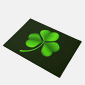 Shamrock op donkergroen accent deurmat (Schuin)