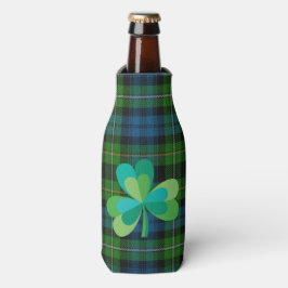 Shamrock op Plaid Bottle Cooler