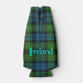 Shamrock op Plaid Bottle Cooler (Achterkant)