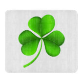 Shamrock op wit cbt snijplank (Voorkant)