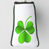 Shamrock op wit pccnt golfheadcover (Draai 90)