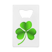 Shamrock op witte bocht creditkaart flessenopener (Achterkant)
