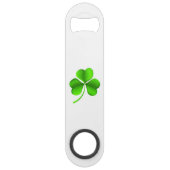 Shamrock op witte bocht speed flessenopener (Achterkant)