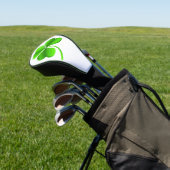 Shamrock op witte dcent golfheadcover (Insitu)