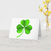 Shamrock op Witte gccnt Kaart (Gele Bloem)